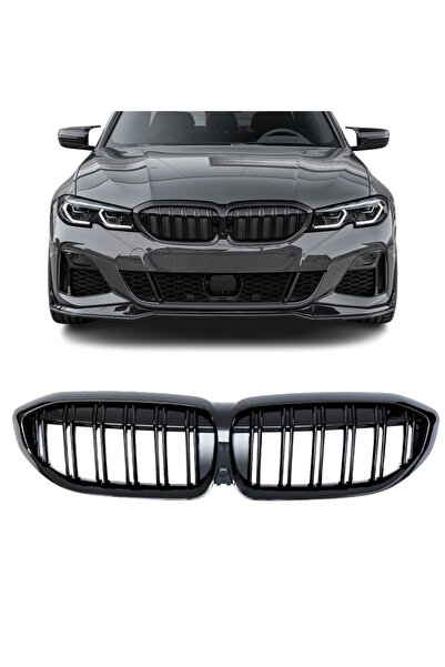 AutoUp Grile duble BMW Seria 3 G20 G21, 2018-2022 - Negru Lucios