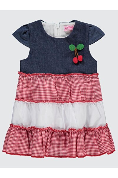 Civil Baby Welkin Kiraz Aksesuarlı 6-18 Ay Elbise - Kırmızı12-18 Ay