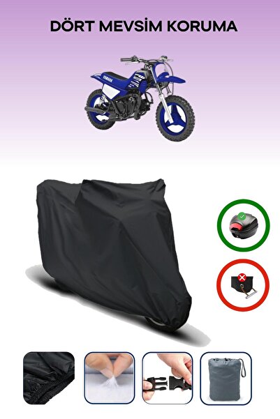 Breen حقيبة خلفية من القماش المشمع للدراجات النارية باللون الأسود من Yamaha P...