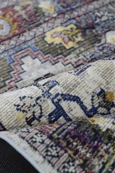 Al Kaffary Carpet Carpet Jehan, a Traditional rug, inspired by Persian Designs, perfect for all spaces, Red-Blue