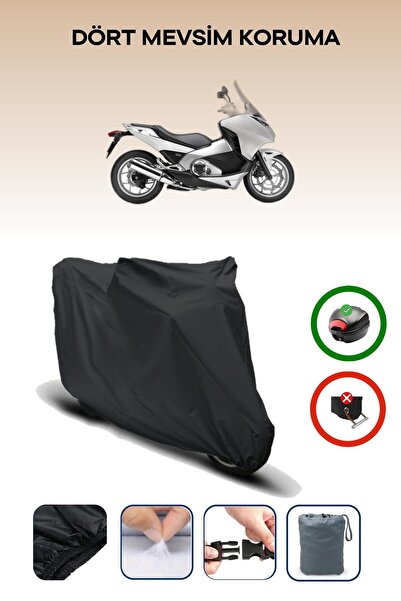 Breen Black Honda Nc 700 Dc Integra Motorcycle Tarpaulin Rear Bag Compatible
