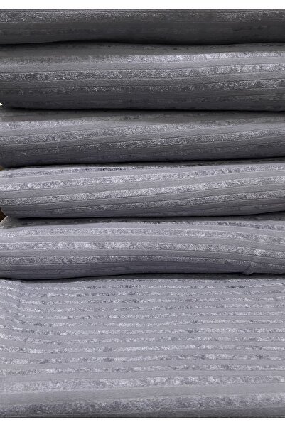 mihra home Bambu Çizgili Süngerli Kadife Kaymaz Koltuk Çekyat Örtüsü