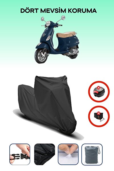 Breen Black Vespa Lx 150 I.E Motorcycle Canvas Rear Bag Not Compatible