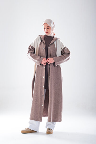 Plistre 2275_Γυναικεία αθλητικά ρούχα oversized με κουκούλα Μακρύ καπέλο με ελαφρύ κορδόνια – M ελαφρύ Μαντίλι χιτζάμπ