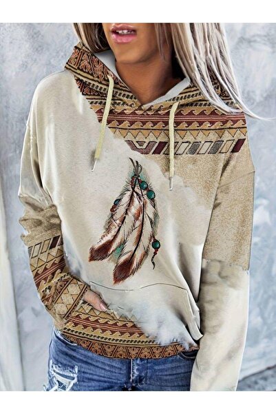 MODA Bluză de scafandru cu mânecă lungă, cu șireturi, cu glugă