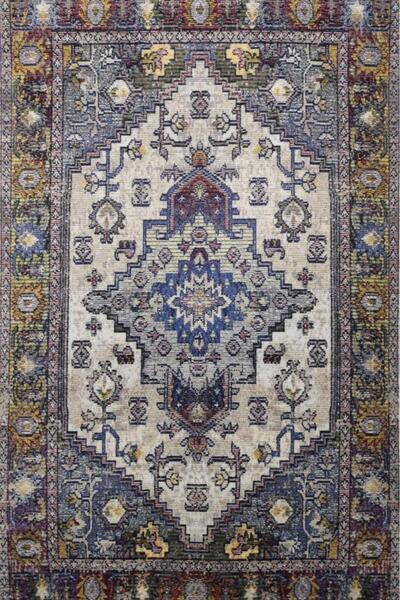 Al Kaffary Carpet Carpet Jehan, a Traditional rug, inspired by Persian Designs, perfect for all spaces, Red-Blue