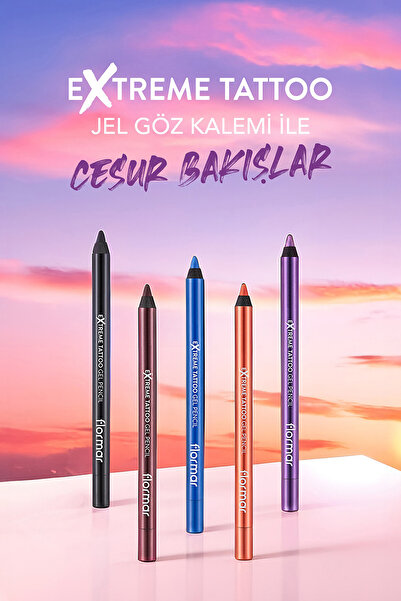 Flormar Suya Dayanıklı Jel Göz Kalemi (KOYU KAHVE) - Extreme Tattoo Gel Pencil - 002 Walnut - 8682536028844