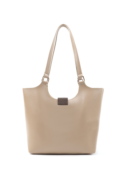 SHAKA Mink/Brown Shk269 Faux Leather Single Compartment, Snap Fastener, Hand, Arm and Shoulder Bag