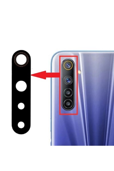 Fodos Realme 6 Rear Camera Glass Lens Adhesive Outer Glass Rmx2001 Compatible