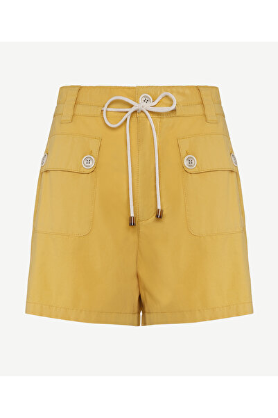 Yargıcı Cep Detaylı Denim Bermuda