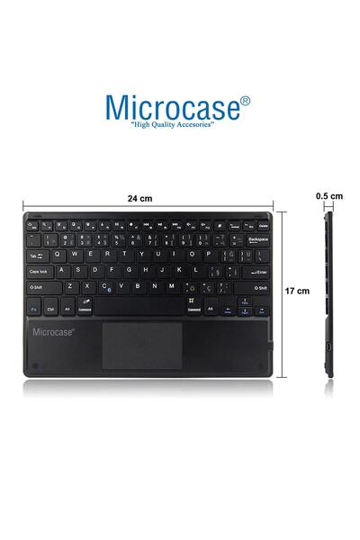 Microcase Tablet Ve Telefonlar Için Bluetooth Touchpad Klavye Ve Mouse Set - Pembe Al3560