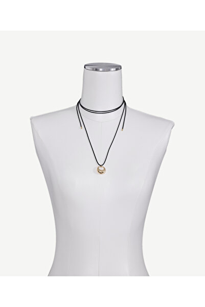 Yargıcı Ayarlanabilir Bağ Detaylı Uzun Kolye