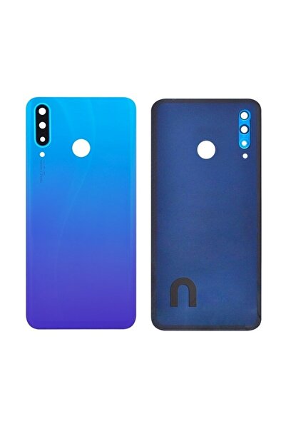 Fodos Huawei P30 Lite Arka Pil Batarya Kapağı Cam Lensli 48mp Mar-lx1a Mavi
