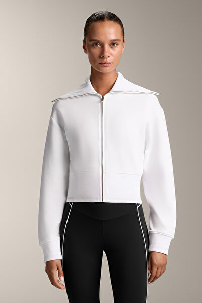 Oysho Pamuklu rib dik yaka ceket