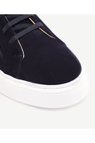 Yargıcı Silikon Kabartmanlı Deri Bağlı Sneakers