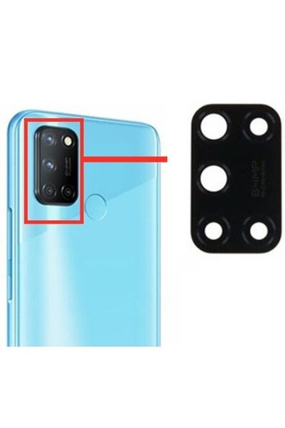 Fodos Realme 8 4g Rear Camera Glass Lens with Adhesive Outer Glass Rmx3085 Co...