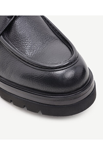 Yargıcı Retro Görünümlü Bağlı Deri Ayakkabı