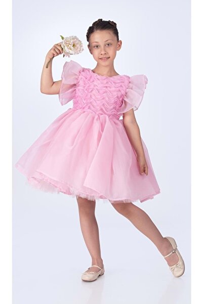 Mnk Baby&Kids Maronia Girl's Princess Model Evening Dress - M00746 Pink
