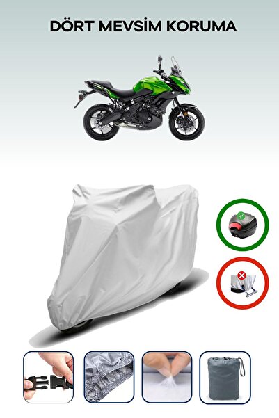 Breen حقيبة خلفية للدراجة النارية باللون الرمادي مناسبة لـ Kawasaki KLE 650 V...