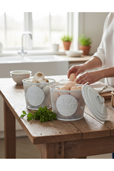 EVSTYLE Metal Wire Multi-Purpose Storage Bowl - Pack of 2