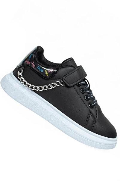 StWenn High Thick Sole Flat Model Chain School Shoes