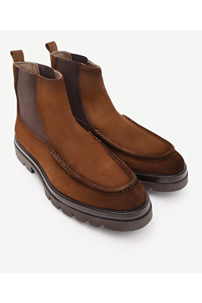 Yargıcı Retro Görünümlü Lastikli Deri Bot