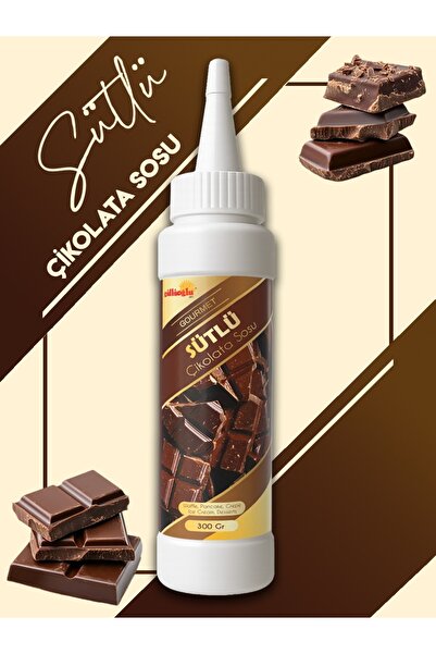 M. Nejat Güllü GÜLLÜOĞLU Sütlü Çikolata Sos - Waffle & Krep & Pankek & Tatlı & Dondurma & Kruvasan Sos - 300 gr / 225 ml