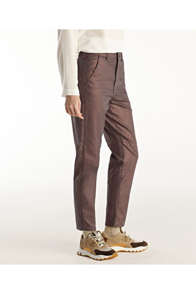 Yargıcı Kesik Detaylı Yüksek Bel Düz Kesim Pantolon