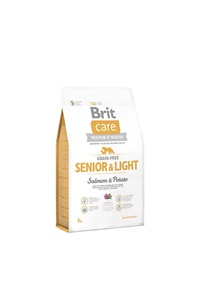 Brit Care Skin Coat Senior Light Somonlu Tahılsız Light Yaşlı Köpek Maması 3 Kg