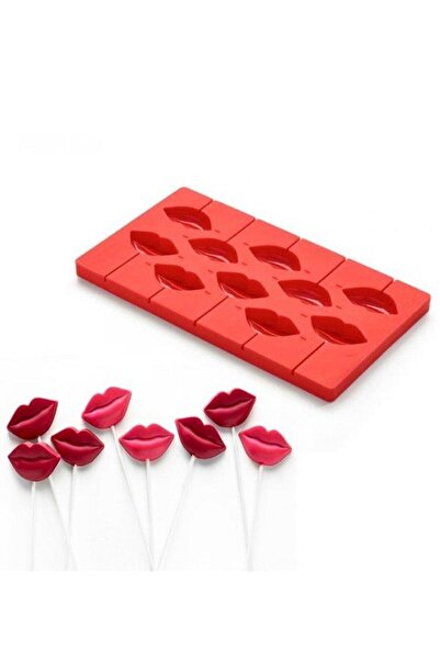 enc SİLİKON KALIP 10 ADETLİ DUDAK TEMALI