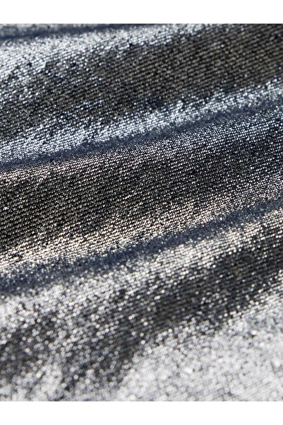 GAP Kadın Gri High Rise Metalik '90s Straight Jean Pantolon