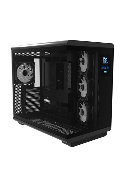 Hawk Gaming HC710 1200W 80+ Gold ARGB Akvaryum ATX Mid Tower Siyah Gaming Oyuncu Kasa