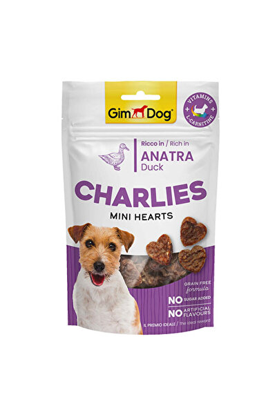 Gimdog Charlies Mini Hearts Duck Dog Treat 70g