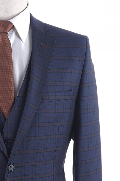 Jan Carlucci Yünlü Slimfit Yelekli Drop 6 Takım