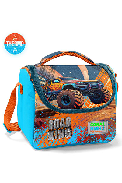 Coral High Kids Mavi Turuncu High Wheels Truck Desenli Thermo Beslenme Çantası 11794