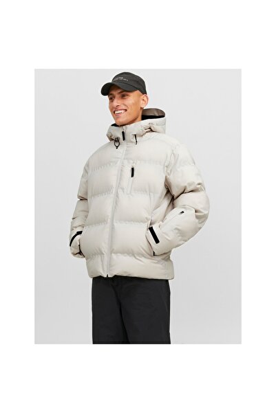 Jack & Jones Jack&Jones Hooded Waterproof Beige Men's 3M Thinsulate Coat12238998