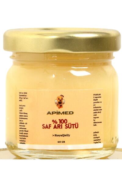 APİMED SAF ARI SÜTÜ (40 gr) – Doğal, Taze ve Soğuk Zincirli Gönderim | Enerji ve Bağışıklık Desteği