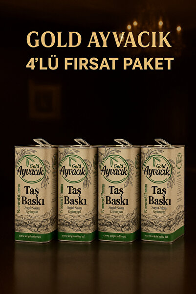 Genel Markalar GOLD AYVACIK 20 Litre 4 Adet 5 litre Naturel Sızma Zeytinyağı