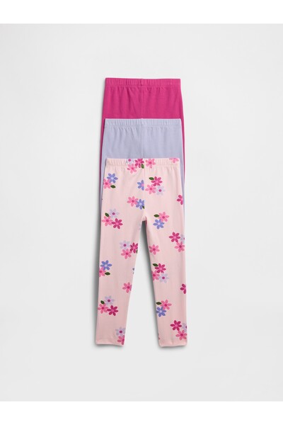 GAP Kız Bebek Pembe 3'lü Stretch Jarse Tayt