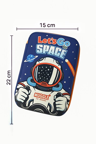 TUMBA'S Büyük Genis Kapasiteli Eva Erkek Çocuk 3D Boyutlu Astronotlu Uzayli Kalemlik Astronotlu Kalem Kutusu