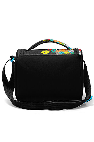 Coral High Kids Black Cartoon Patterned Thermo Lunchbox 11790