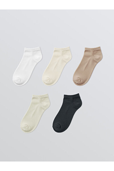 LC Waikiki Nevavm Farkıyla Lcw Dream Ecru Plain 5-Piece Pack Women's Booties ...