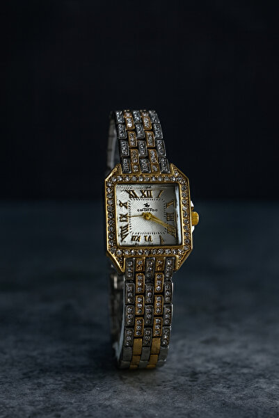 G Sport POLO Zetro VinTage Square Jewelled - Roman Numeral Metal Women's Wristwatch