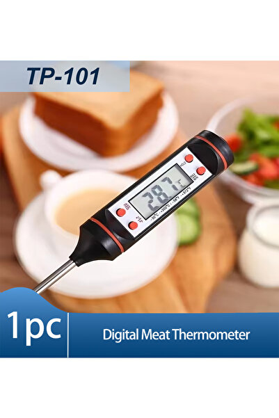 Choice1 Black Digital Meat Thermometer with Food Cooking BBQ Probe for Water ...