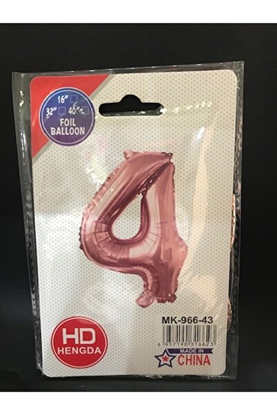 Deniz Party Store 36 - 40 Cm Folyo Balon Rose Gold 4 Rakamı
