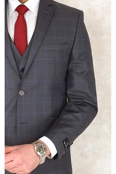 Jan Carlucci Yünlü Slimfit Yelekli Drop 6 Takım