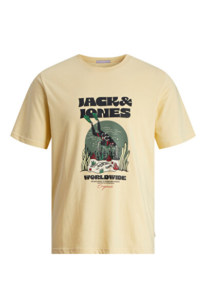 Jack & Jones JACK&JONES JORCOCONUT SKULL TEE SS ΜΕ ΣΚΟΥΡΟ ΛΑΙΜΟΚΟΨΗ LN 12255192
