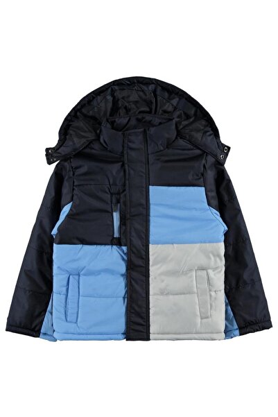Civil Boys Piece Paneled 6-9 Years Old Coat - Navy Blue 7-8 Years Old
