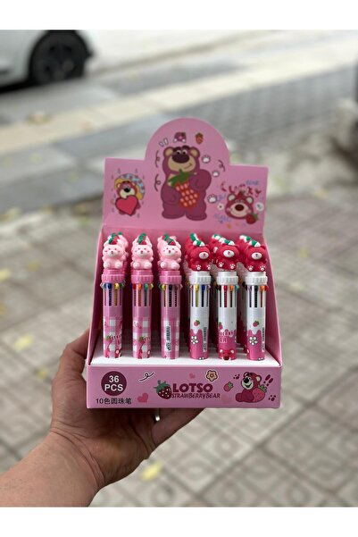 YEŞİL KIRTASİYE قلم حبر جاف بـ 10 ألوان قطعة واحدة