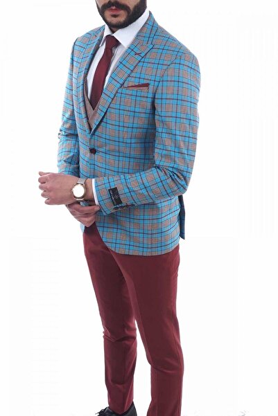 Jan Carlucci Slimfit Kombinli Slimfit Drop 6 Takım Elbise